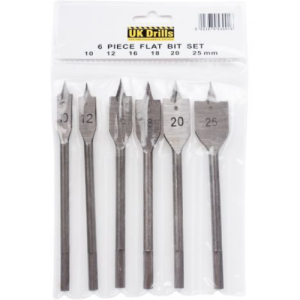 6pc Flat Bit Drill Set 